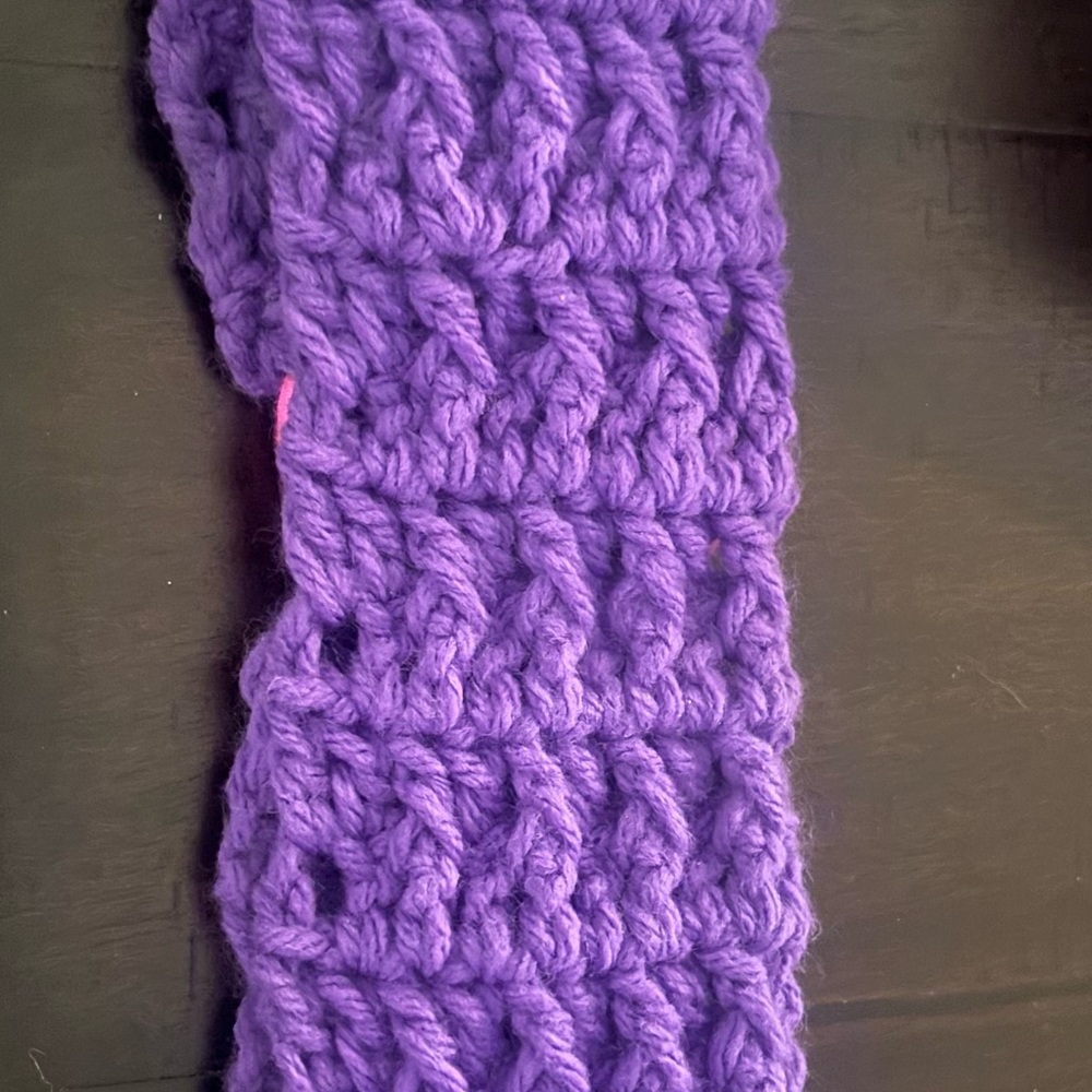 Purple Crochet Hair Headband Accessory NEW Handmade
